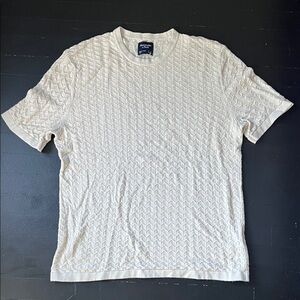 Abercrombie & Fitch Men’s Cream Crochet Tee